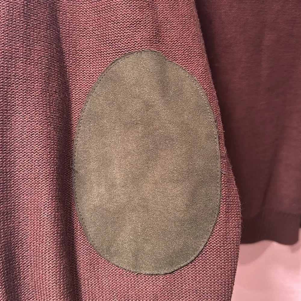 TRICOTS ST RAPHAEL Men’s Burgundy 3/4 Button Up Sweater Size 2XLT